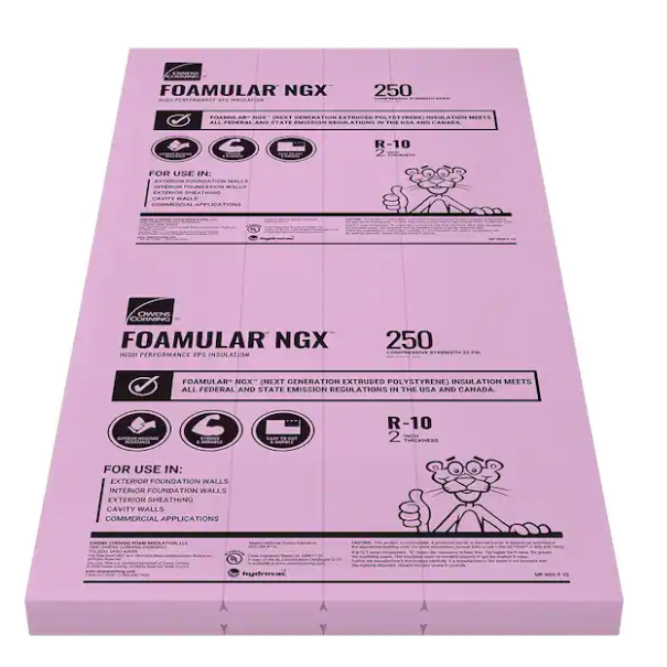FOAMULAR NGX F-250 1 in. x 4 ft. x 8 ft. SSE R-10 XPS Rigid Foam Board Insulation - Go Build, The Fastest Way To Build